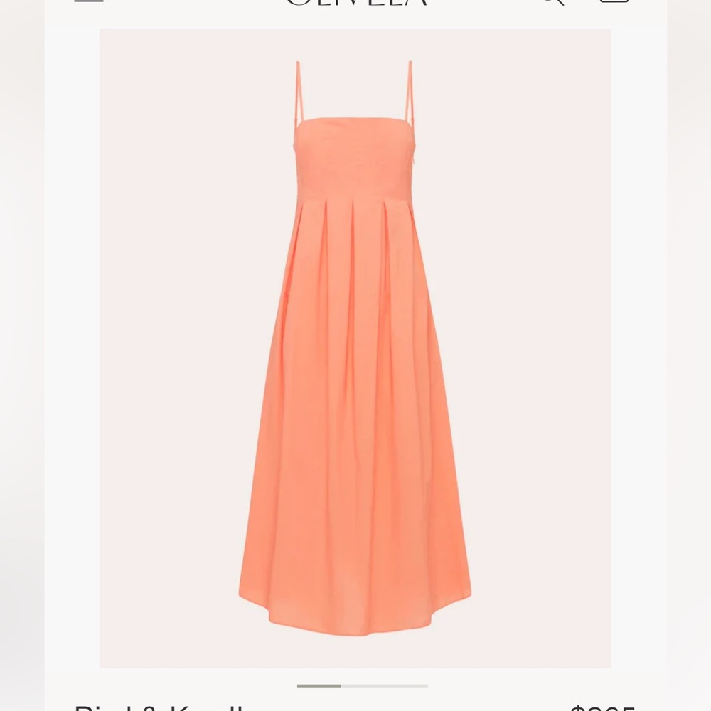 NWT Bird & Knoll betina dress in coral